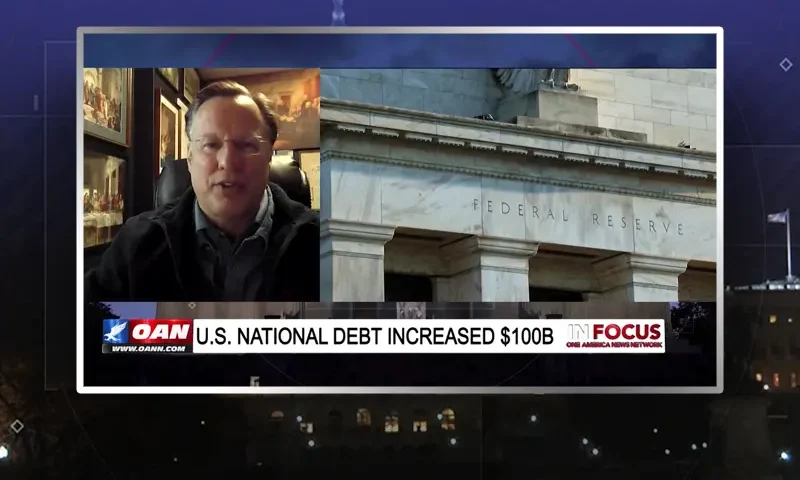 Video still from In Focus on One America News Network during an interview with the guest, Dr. Dave Brat.
