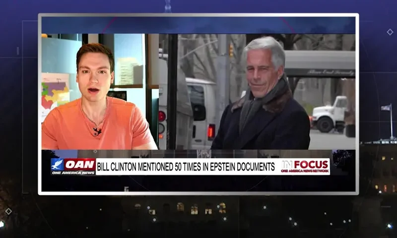 Video still from In Focus on One America News Network during an interview with the guest, Luke Ball.