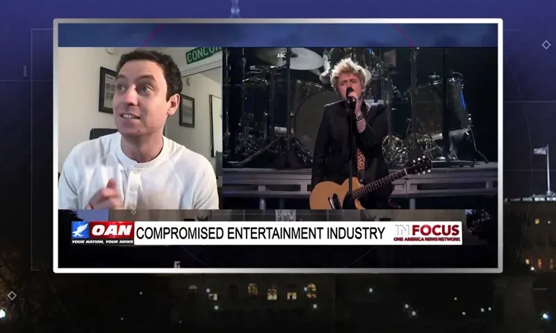 Video still from In Focus on One America News Network during an interview with the guest, Brent Pella.