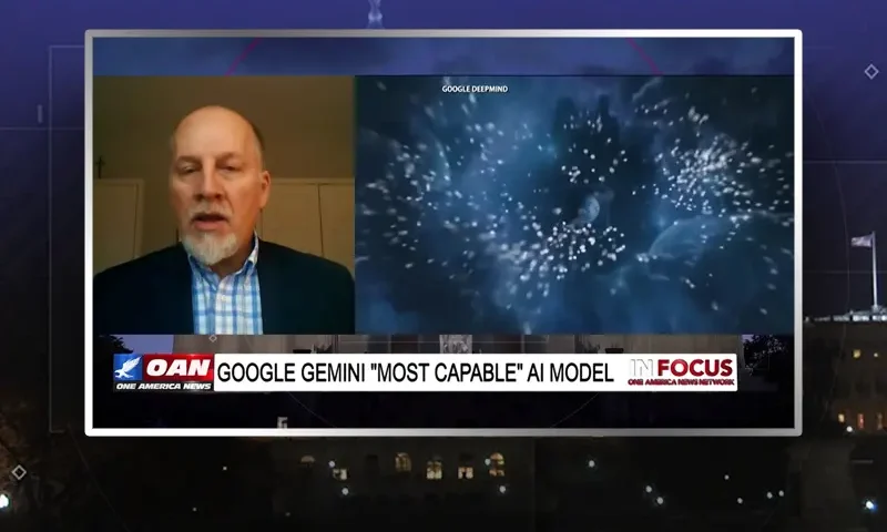 Video still from In Focus on One America News Network during an interview with the guest, Leo Hohmann.