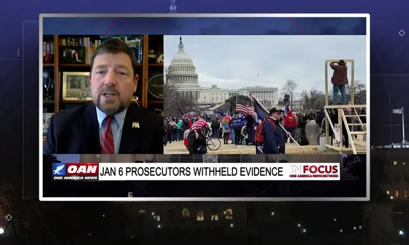 Video still from In Focus on One America News Network during an interview with the guest, Ed Martin.
