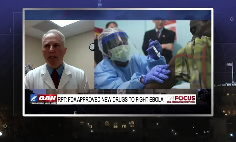 Video still from In Focus on One America News Network during an interview with the guest, Dr. Richard Bartlett.