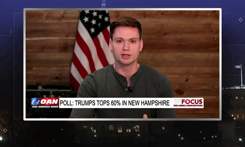Video still from In Focus on One America News Network during an interview with the guest, Luke Ball.