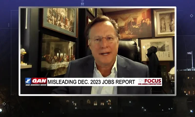 Video still from In Focus on One America News Network during an interview with the guest, Dr. Dave Brat.