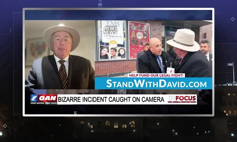 Video still from In Focus on One America News Network during an interview with the guest, David Menzies.