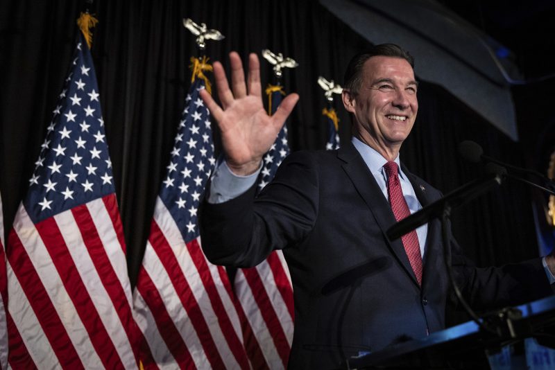 Former U.S. Rep. Tom Suozzi, Democratic candidate for New York's 3rd congressional district, speaks at his election night party Tuesday, Feb. 13, 2024, in Woodbury, N.Y. Suozzi won a special election for the House seat formerly held by George Santos.
(AP Photo/Stefan Jeremiah)