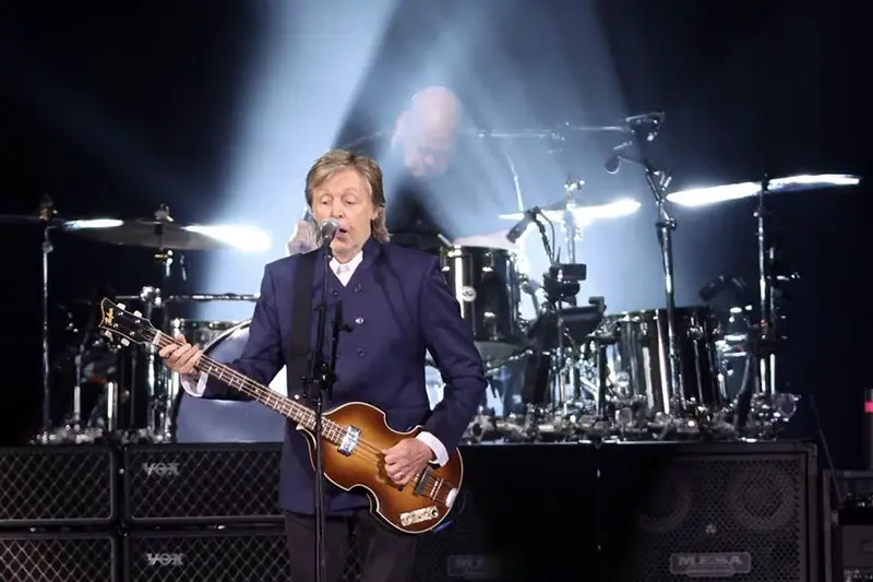 Musician Paul McCartney performs during his Got Back tour at SoFi Stadium in Inglewood, California, U.S., May 13, 2022. REUTERS/Mario Anzuoni
