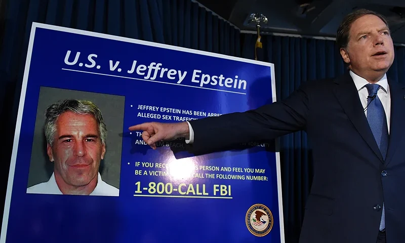 NEW YORK, NY - JULY 08: US Attorney for the Southern District of New York Geoffrey Berman announces charges against Jeffery Epstein on July 8, 2019 in New York City. Epstein will be charged with one count of sex trafficking of minors and one count of conspiracy to engage in sex trafficking of minors. (Photo by Stephanie Keith/Getty Images)