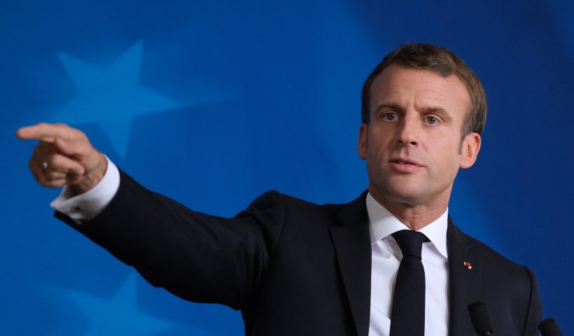 BRUSSELS, BELGIUM - OCTOBER 18: French President Emmanuel Macron speaks at the conclusion of a two-day summit of European Union leaders on October 18, 2019 in Brussels, Belgium. The day before EU and UK negotiators announced an agreement on the United Kingdom's departure from the European Union. Leaders of the EU countries are also meeting to discuss the EU's long-term budget, the strategic agenda and Climate. (Photo by Sean Gallup/Getty Images)