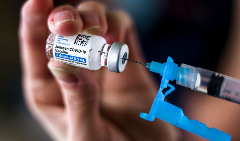 THORNTON, CO - MARCH 06: Adams 12 Five Star Schools District RN Tiffany Karschamroon draws a dose from a vial of the Johnson & Johnson COVID-19 vaccine, the newest vaccine approved by the U.S. FDA for emergency use, at an event put on by the Thornton Fire Department on March 6, 2021 in Thornton, Colorado. Colorado entered COVID-19 vaccination Phase 1B.3 on Friday, allowing essential grocery and agriculture workers, people over the age of 60 and people with two or more high-risk conditions to receive a vaccine. (Photo by Michael Ciaglo/Getty Images)