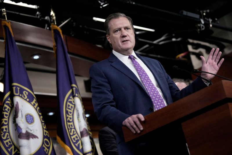 WASHINGTON, DC - AUGUST 12: Ranking member of the House Intelligence Committee Rep. Mike Turner (R-OH) speaks during a news conference with members of the House Intelligence Committee at the U.S. Capitol August 12, 2022 in Washington, DC. The lawmakers addressed the FBI's recent search of former President Donald Trump's Mar-a-Lago residence. (Photo by Drew Angerer/Getty Images)