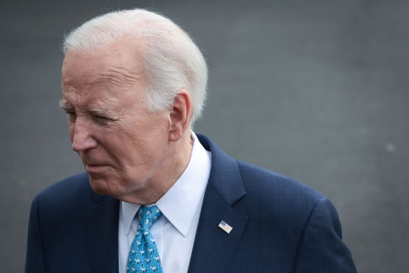 WASHINGTON, DC - JANUARY 30: U.S. President Joe Biden answers questions while departing the White House on January 30, 2024 in Washington, DC. Biden is scheduled to travel to Florida today. (Photo by Win McNamee/Getty Images)