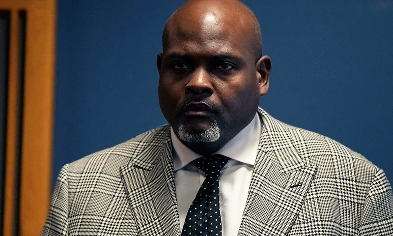 ATLANTA, GEORGIA - FEBRUARY 26: Terrence Bradley, Nathan Wade's former business partner and former divorce attorney walks in the courtroom before meeting with Judge Scott McAfee in the Fulton County Courthouse, on February 26, 2024 in Atlanta, Georgia. Judge Scott McAfee is hearing testimony as to whether DA Fani Willis and Special Prosecutor Nathan Wade should be disqualified from the case for allegedly lying about a personal relationship. (Photo by Mike Stewart- Pool/Getty Images)