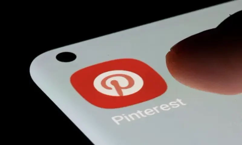 Pinterest app is seen on a smartphone in this illustration taken, July 13, 2021. REUTERS/Dado Ruvic/Illustration