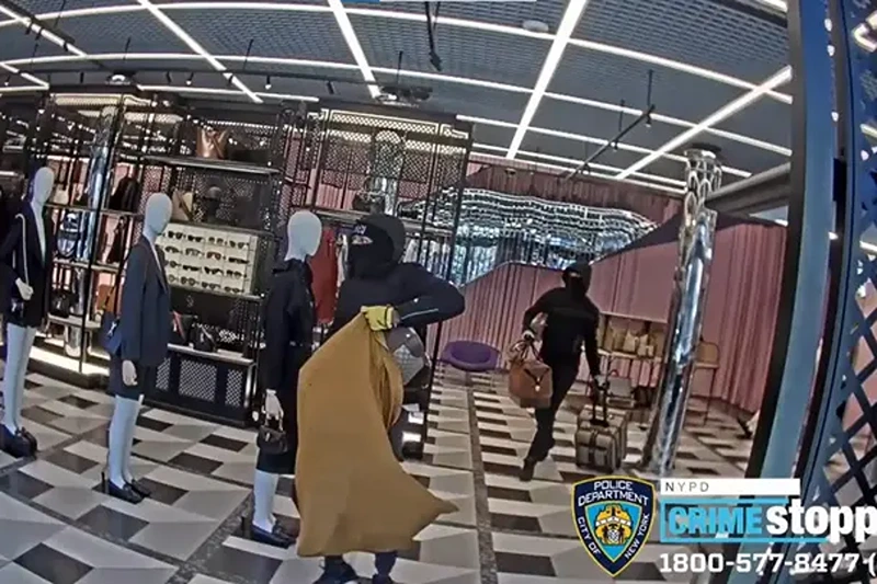 The trio fled the scene of the crime in a black Honda CRV via the Lincoln tunnel toward New Jersey, law enforcement officials say. (NYPD)