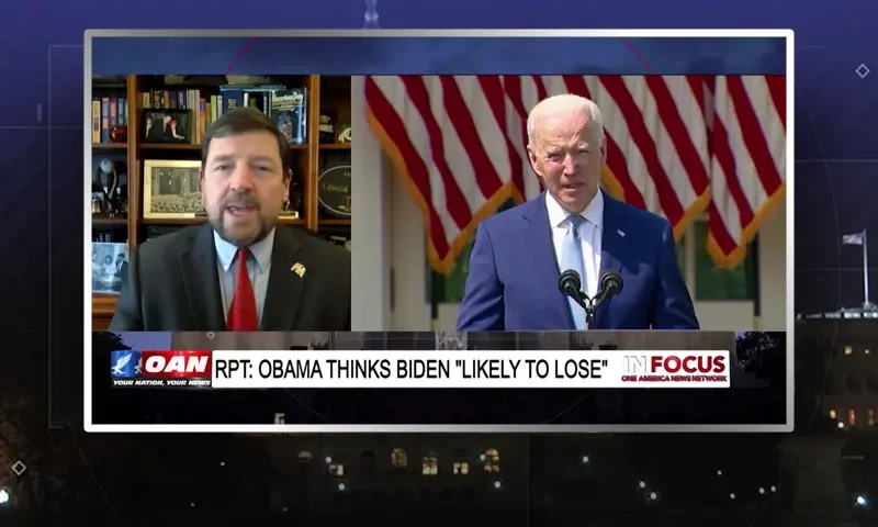Video still from In Focus on One America News Network during an interview with the guest, Ed Martin.