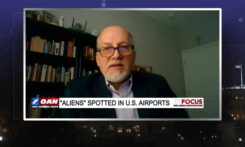 Video still from In Focus on One America News Network during an interview with the guest, Leo Hohmann.
