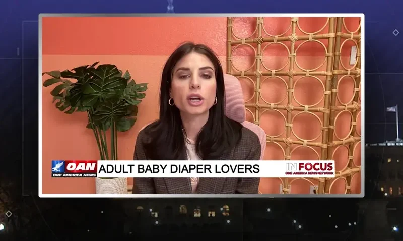Video still from In Focus on One America News Network during an interview with the guest, Alex Clark.