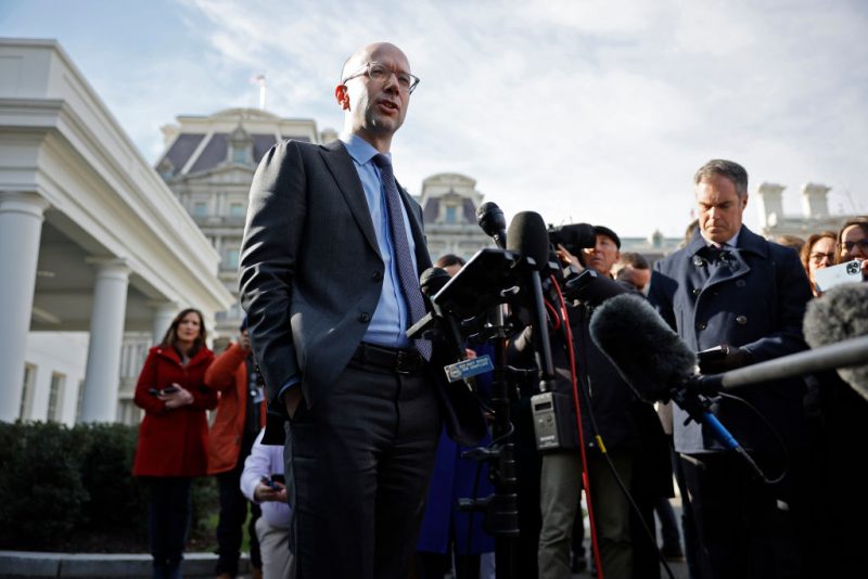WASHINGTON, DC - FEBRUARY 01: Special Assistant To The President And Spokesperson For The White House Counsel's Office Ian Sams talks to reporters outside the West Wing of the White House on February 01, 2023 in Washington, DC. The Federal Bureau of Investigation searched President Joe Biden's Delaware beach home earlier in the day and reported that it did not find any classified documents. (Photo by Chip Somodevilla/Getty Images)