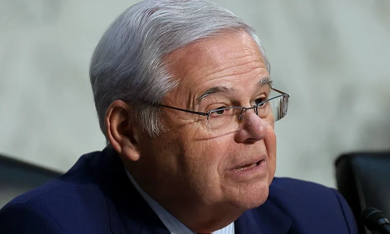 WASHINGTON, DC - DECEMBER 06: U.S. Sen. Bob Menendez (D-NJ) participates in a Senate Banking Committee hearing at the Hart Senate Office Building on December 06, 2023 in Washington, DC. The committee heard testimony from the largest financial institutions during an oversight hearing on Wall Street firms. (Photo by Win McNamee/Getty Images)