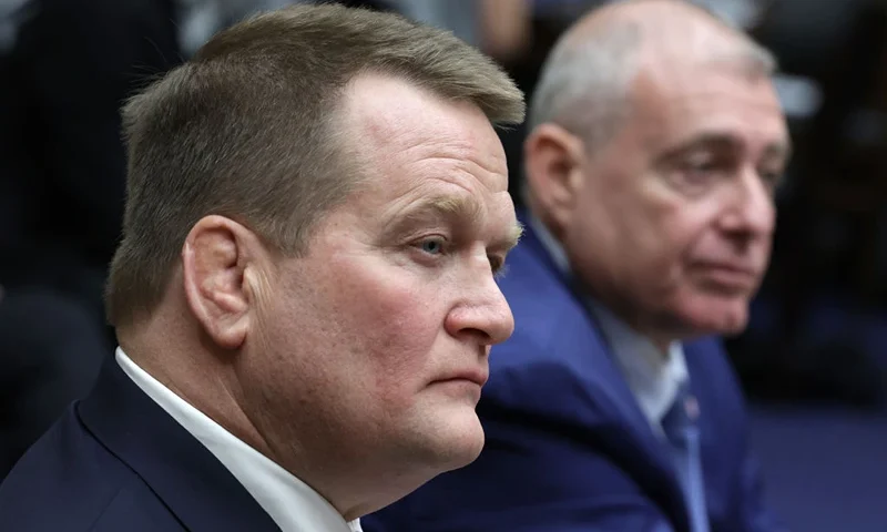 WASHINGTON, DC - MARCH 20: Tony Bobulinski (L), former business partner of Hunter Biden, and Lev Parnas (R), former associate of Rudy Giuliani, are sworn in during a hearing before the House Oversight and Accountability Committee at Rayburn House Office Building on March 20, 2024 on Capitol Hill in Washington, DC. The committee held a hearing on “Influence Peddling: Examining Joe Biden’s Abuse of Public Office.” (Photo by Alex Wong/Getty Images)