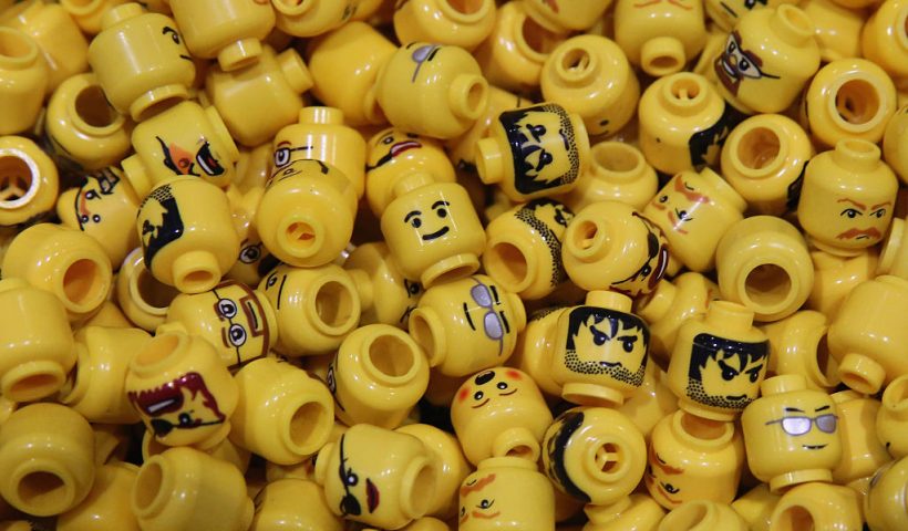 LONDON, ENGLAND - NOVEMBER 27: Lego figure heads are displayed on the opening day of BRICK 2014 at the Excel Centre on November 27, 2014 in London, England. The four day event showcases creations by some of the world's best Lego builders and runs until November 30th. (Photo by Dan Kitwood/Getty Images)