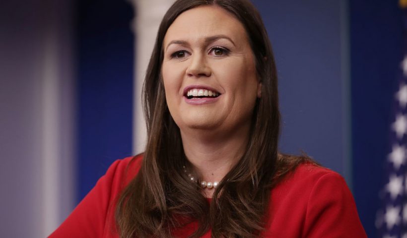 WASHINGTON, DC - SEPTEMBER 05: White House Press Secretary Sarah Huckabee Sanders calls on reporters during the daily news conference in the Brady Press Briefing Room at the White House September 5, 2017 in Washington, DC. Sanders fielded questions about President Donald Trump's decision to end the Deferred Action for Childhood Arrivals immigration policy, an Obama-era executive action that allows certain undocumented immigratns who entered the country as minors to receive a renewable two-year period of deferred action from deportation and eligibility for a work permit. (Photo by Chip Somodevilla/Getty Images)