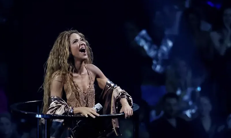 Shakira performs during the 2023 MTV Video Music Awards at the Prudential Center in Newark, New Jersey, U.S., September 12, 2023. REUTERS/Brendan Mcdermid/File Photo
