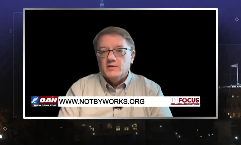 Video still from In Focus on One America News Network during an interview with the guest, J.B. Hixson.
