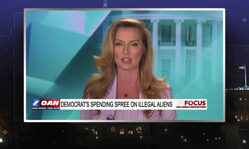 Video still from In Focus on One America News Network during an interview with the guest, Emerald Robinson.