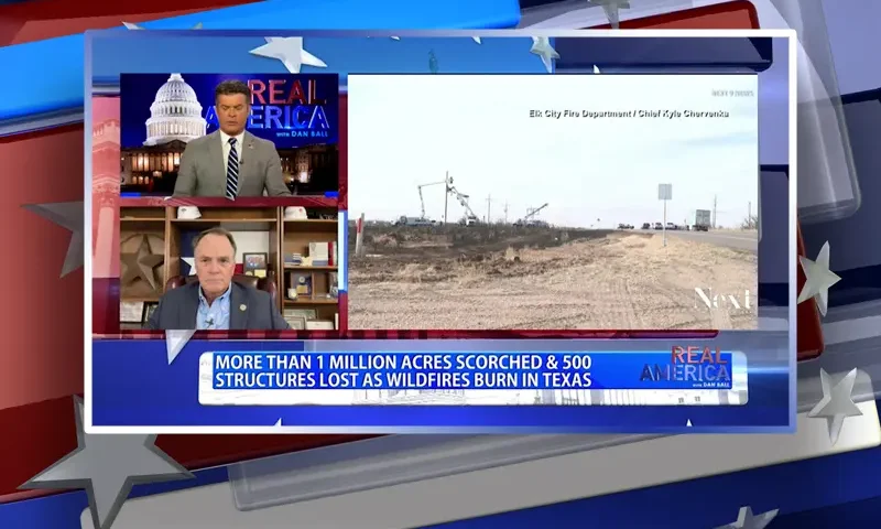 Video still from Real America on One America News Network during an interview with the guest, Steve Toth.