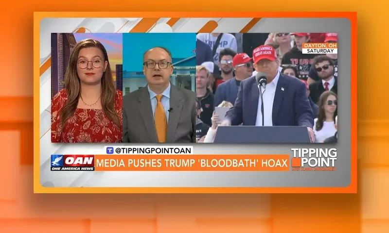 Video still from Tipping Point on One America News Network during an interview with the guest, Jeff Clark.
