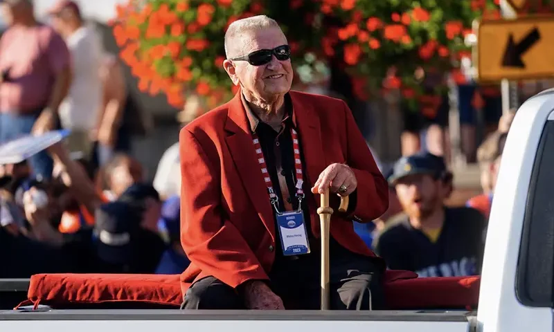 Hall of Famer Whitey Herzog during the Parade of Legends. Mandatory Credit: Gregory Fisher-USA TODAY Sports