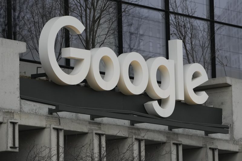 FILE - The Google building is seen in New York, Feb. 26, 2024. Google has fired 28 employees who were involved in protests over the tech company's cloud computing contract with the Israeli government, according to statements from the company and campaigners, Thursday, April 18. (AP Photo/Seth Wenig, File)