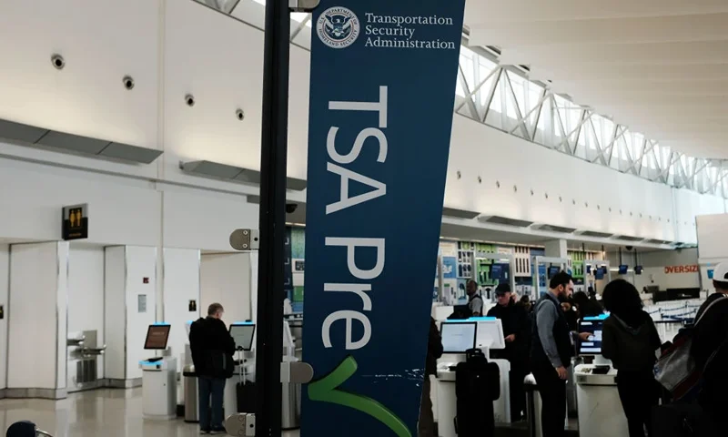 NEW YORK, NEW YORK - JANUARY 09: A Transportation Security Administration (TSA) checkpoint stands at JFK airport on January 09, 2019 in New York City. Its been reported that hundreds of TSA screeners and agents have called in sick from their shifts from a number of major airports as the partial government shutdown continues. Employees of the TSA, whose job it is to keep airlines safe, are being forced to work without knowing when their next paycheck is coming. (Photo by Spencer Platt/Getty Images)