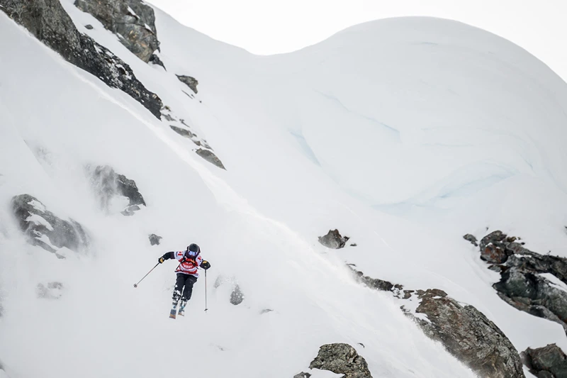 SKI-SNOWBOARD-FREERIDE-SUI-VERBIER XTREME
Canadian skier Marcus Goguen competes during the Freeride World Tour final Verbier Xtreme on the Bec de Rosses mountain, above the Swiss Alps resort of Verbier, on March 22, 2024. (Photo by Fabrice COFFRINI / AFP) / RESTRICTED TO EDITORIAL USE (Photo by FABRICE COFFRINI/AFP via Getty Images)