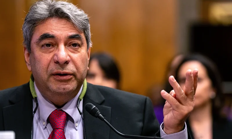 Boeing Employees Testify On Safety Culture At The Manufacturer During Senate Hearing WASHINGTON, DC - APRIL 17: Witness Boeing engineer Sam Salehpour gestures while testifying before a Senate Homeland Security and Governmental Affairs subcommittee on investigations hearing titled "Boeing's broken safety culture, focusing on firsthand accounts" at the U.S. Capitol on April 17, 2024 in Washington, DC. In an interview with NBC News, Salehpour says that he thinks all 787 jets should be grounded to allow for proper safety checks of the plane, which has come under fire in recent months following a slew of incidents. (Photo by Kent Nishimura/Getty Images)