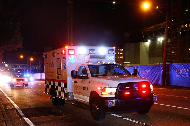 ATLANTA, GA - OCTOBER 15: Ebola patient Amber Vinson arrives by ambulance at Emory University Hospital on October 15, 2014 in Atlanta, Georgia. Nurse Amber Vinson joins Nina Pham as health workers who have contracted the Ebola virus at Texas Heath Presbyterian Hospital while treating patient Thomas Eric Duncan, who has since died. (Photo by Kevin C. Cox/Getty Images)