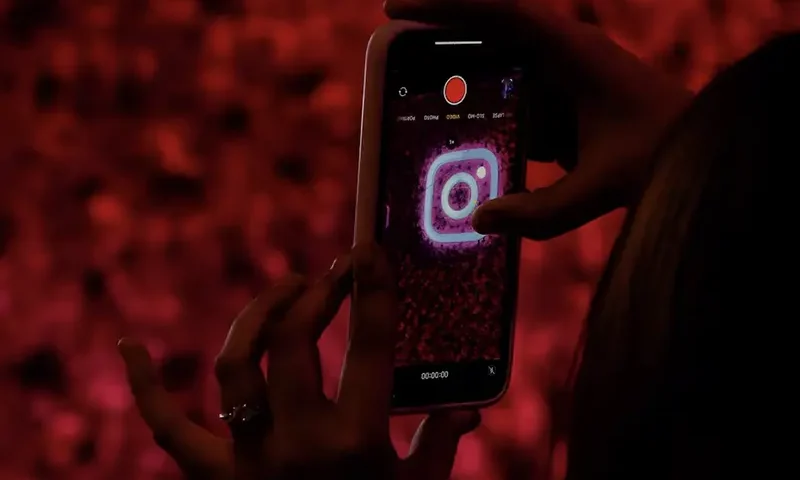 A logo of mobile application Instagram is seen on a mobile phone, during a conference in Mumbai, India, September 20, 2023. REUTERS/Francis Mascarenhas/File Photo