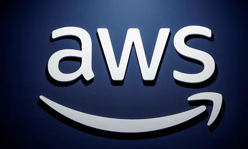 A logo for Amazon Web Services (AWS) is seen during the KubeCon + CloudNativeCon Europe hosted by the Cloud Native Computing Foundation (CNCF) in Paris, France, March 20, 2024. REUTERS/Benoit Tessier/File Photo