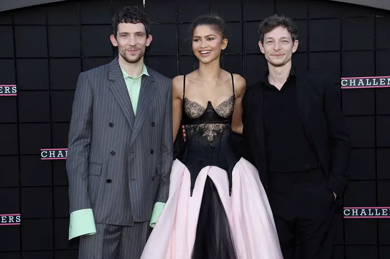 Cast members Zendaya, Mike Faist and Josh O'Connor attend a premiere for the film "Challengers" in Los Angeles, California, U.S., April 16, 2024. REUTERS/Mario Anzuoni/File Photo