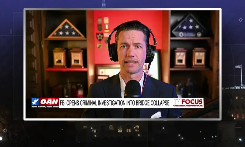 Video still from In Focus on One America News Network during an interview with the guest, Jason Nelson.
