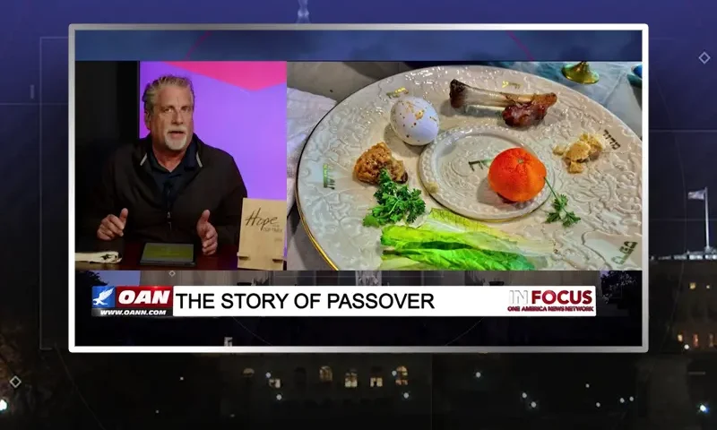 Video still from In Focus on One America News Network during an interview with the guest, Pastor Tom Hughes.
