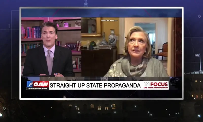 Video still from In Focus on One America News Network during an interview with the guest, Eric Scheiner.