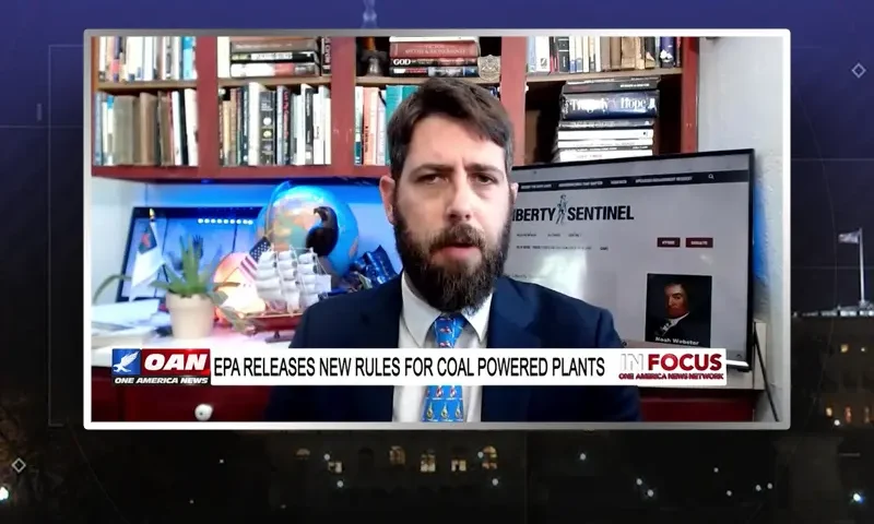 Video still from In Focus on One America News Network during an interview with the guest, Alex Newman.