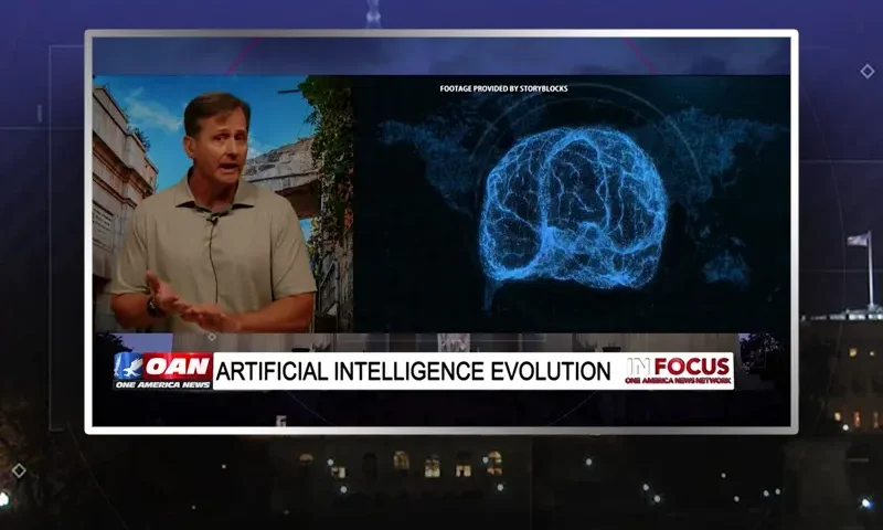 Video still from In Focus on One America News Network during an interview with the guest, Brandon Holthaus.