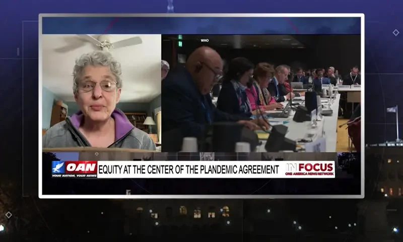 Video still from In Focus on One America News Network during an interview with the guest, Dr. Meryl Nass.