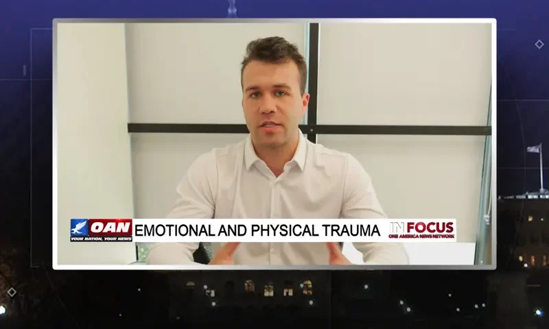Video still from In Focus on One America News Network during an interview with the guest, Aldo Buttazzoni.