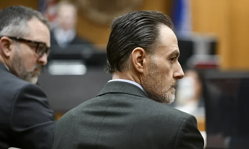 5 of 6 | FILE - Nicolae Miu looks on during his murder trial, Friday, April 5, 2024, at the St. Croix County Circuit Court in Hudson, Wis.. Jurors on Thursday, April 11, 2024, convicted Miu 5 in the killing of 17-year-old Isaac Schuman and wounding of four others in a 2022 fight in the Apple River. (Aaron Lavinsky/Star Tribune via AP, File)