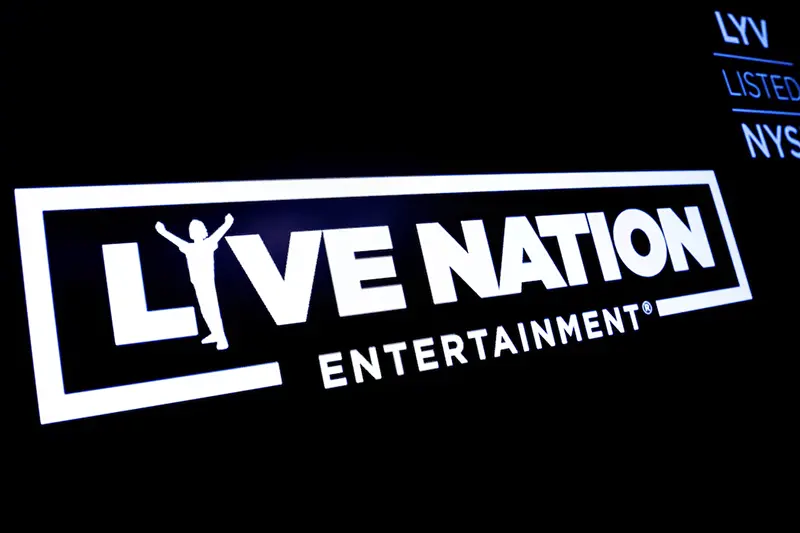 The logo and trading information for Live Nation Entertainment is displayed on a screen on the floor at the New York Stock Exchange (NYSE) in New York, U.S., May 3, 2019. REUTERS/Brendan McDermid/File Photo